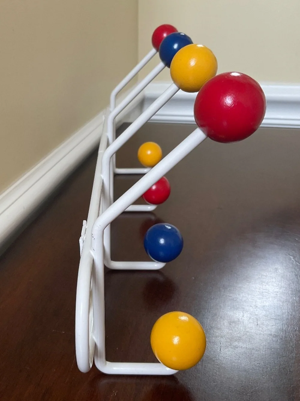 Vintage Mid-Century Modern Style Colorful Ball Wall-Mounted Coat Rack